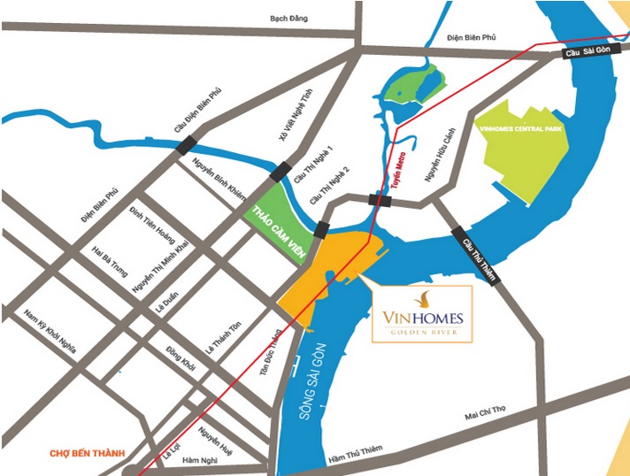 Location of Vinhomes Golden River